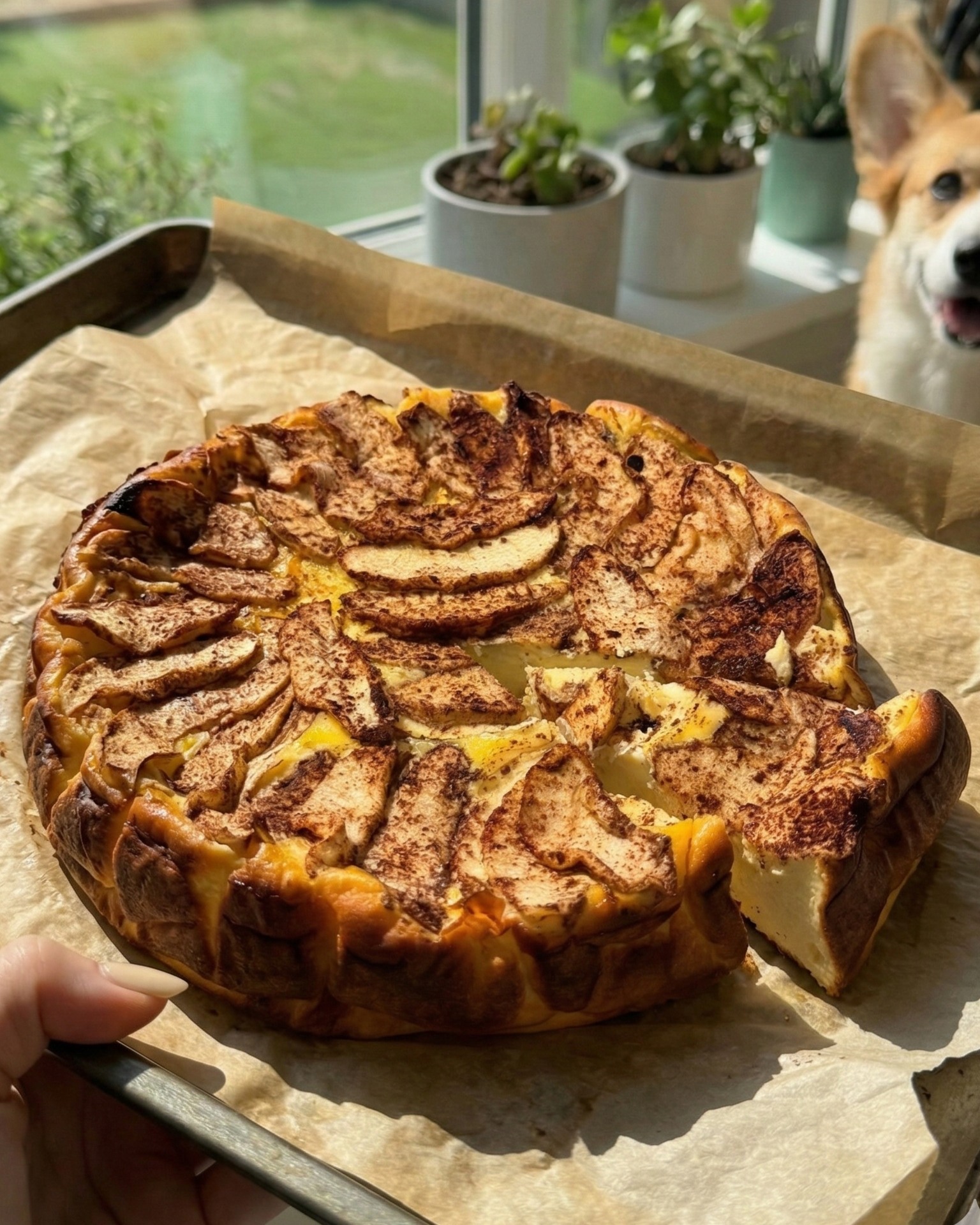 Flourless Greek Yogurt Apple Cake