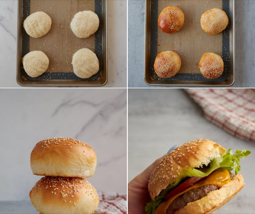 Sourdough Discard Hamburger Buns (1 Hour Rise)