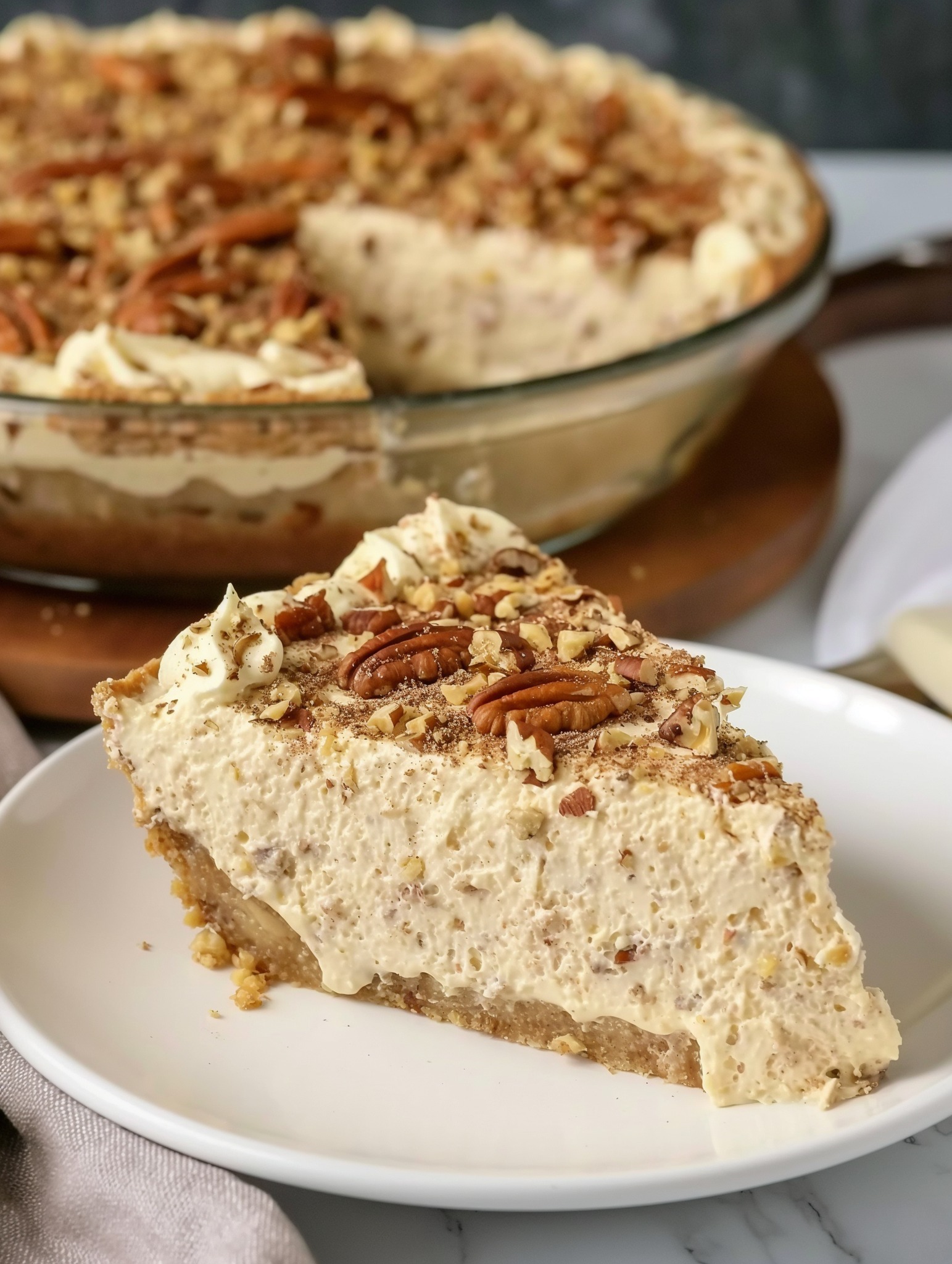 Keto Pecan Cream Pie