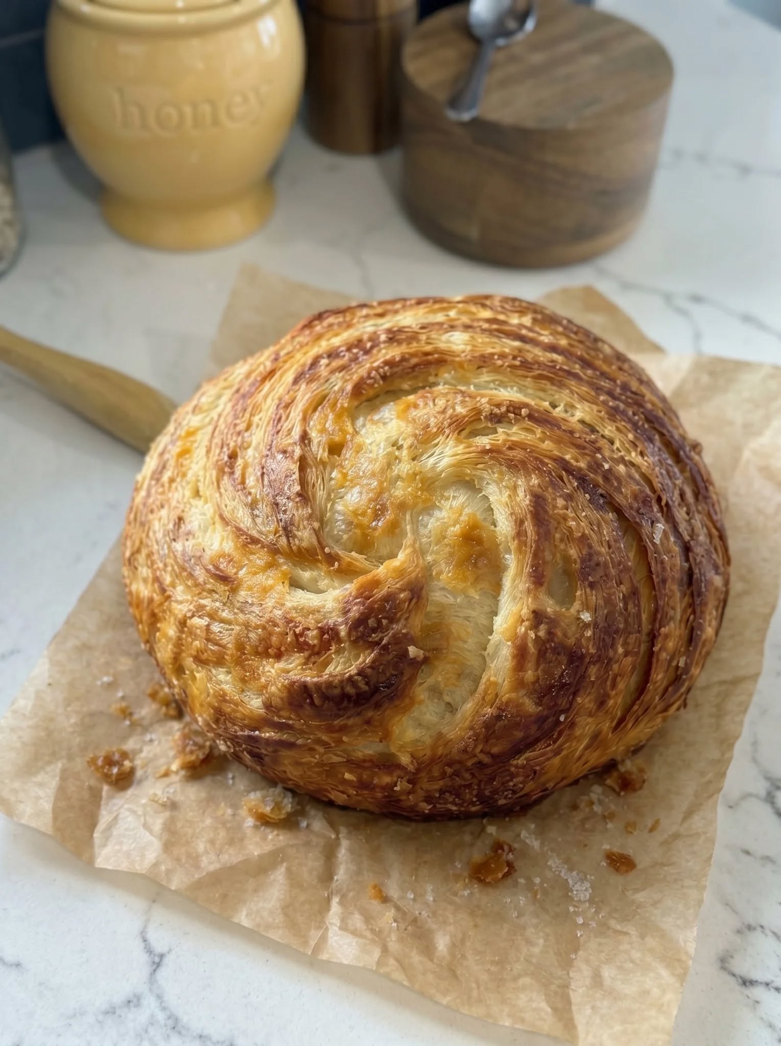 Buttery Croissant-Style Sourdough Loaf