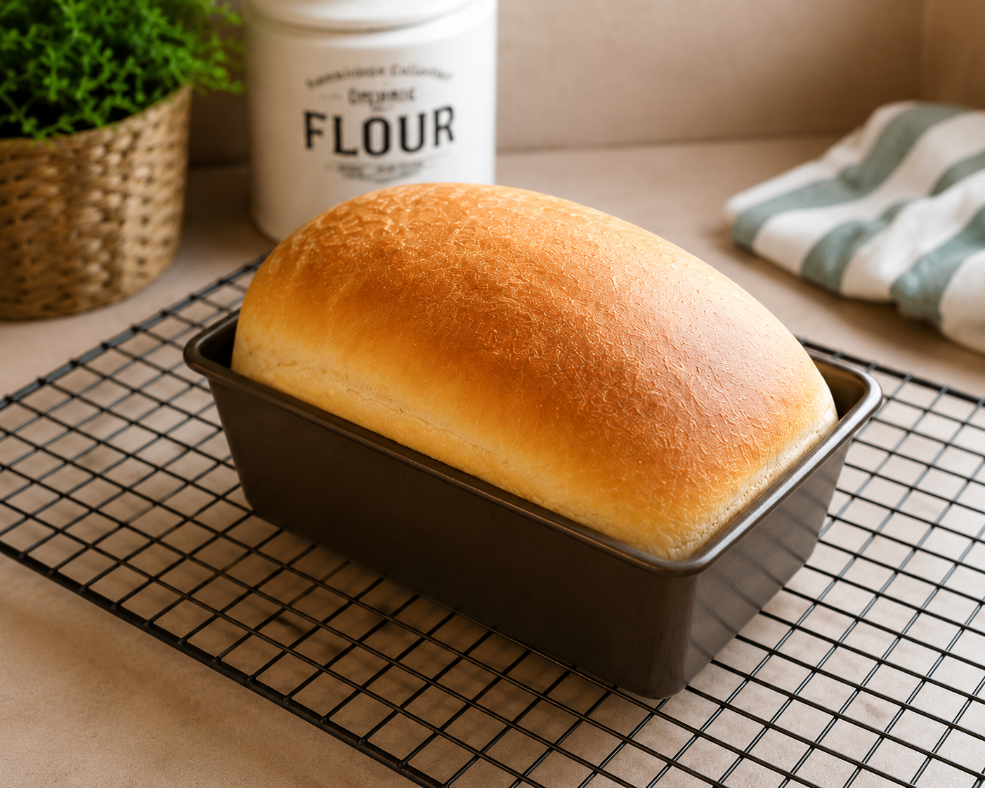 Homemade Soft White Bread Loaf