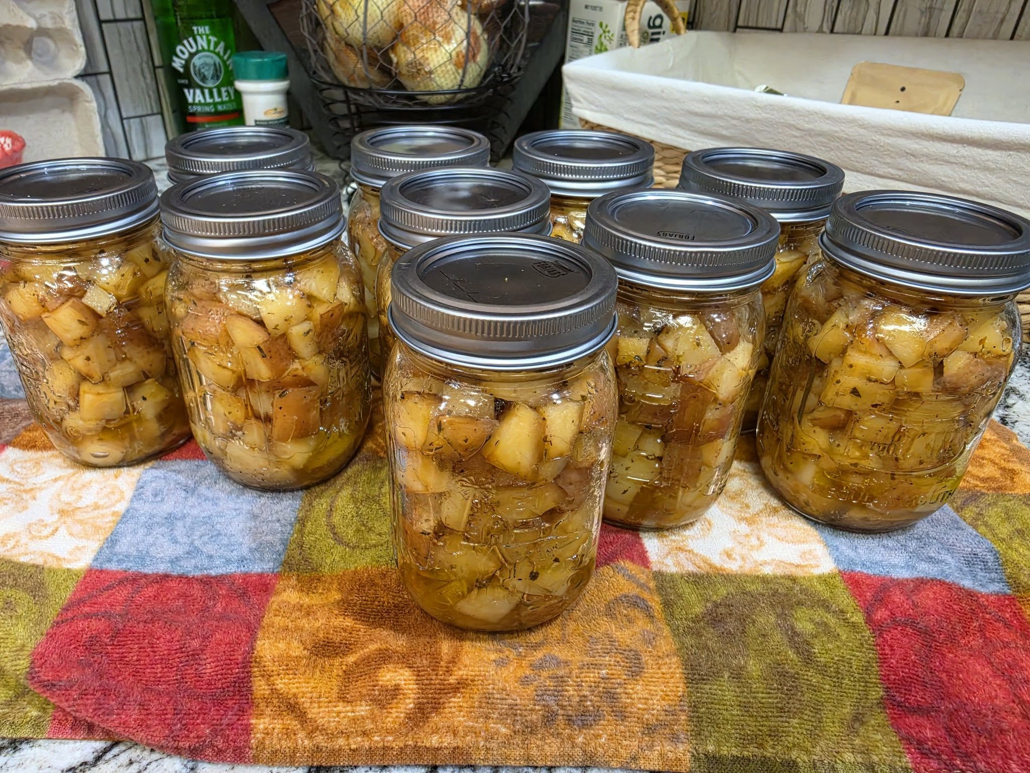 Homemade Herbed Canned Potatoes
